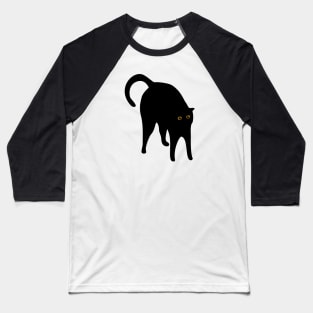 Scared black cat Baseball T-Shirt